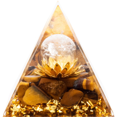 Pyramide Orgonite "Tigra" - 6x6cm