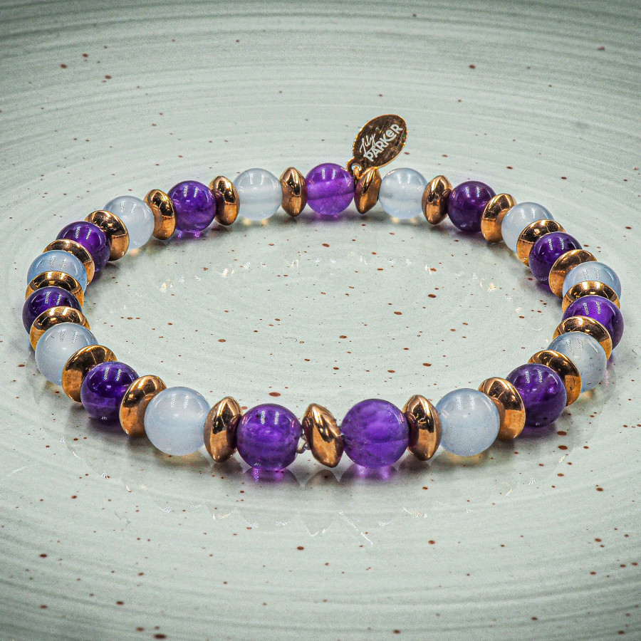 "Bonne Nuit" - Améthyste & Quartz Rose