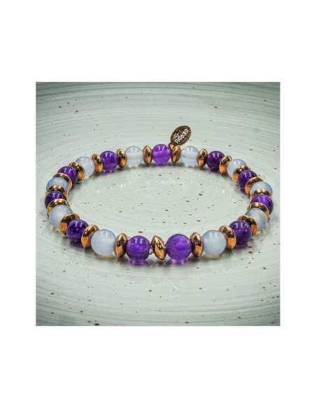 "Bonne Nuit" - Améthyste & Quartz Rose