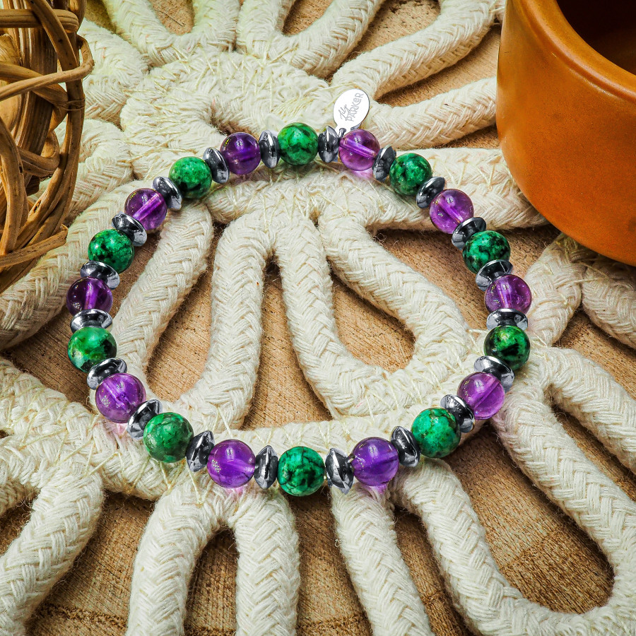 "Relax Max" - Améthyste & Turquoise