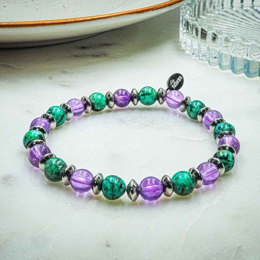 "Relax Max" - Améthyste & Turquoise