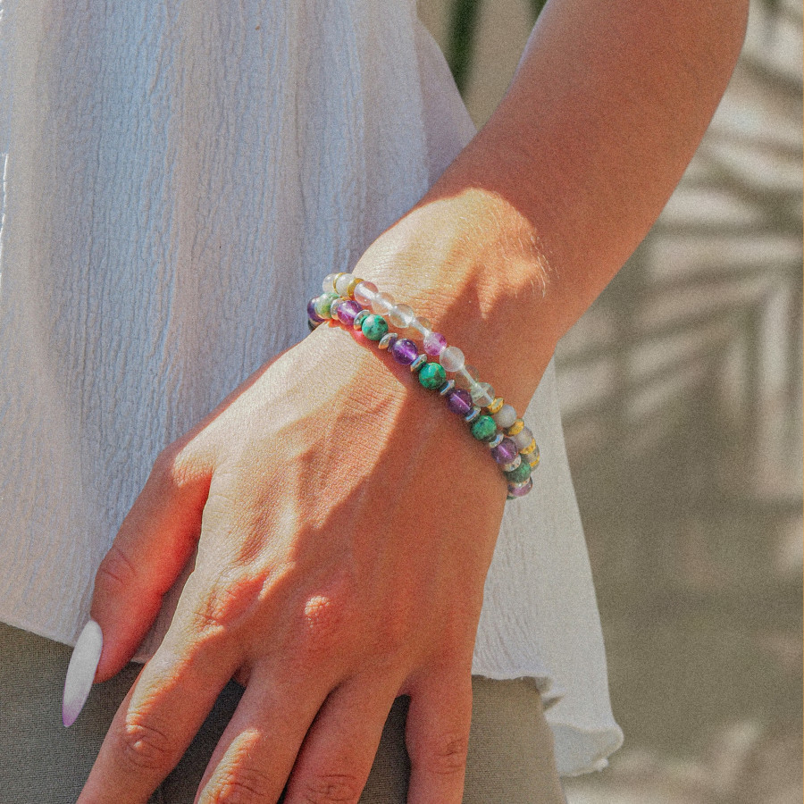 "Relax Max" - Améthyste & Turquoise