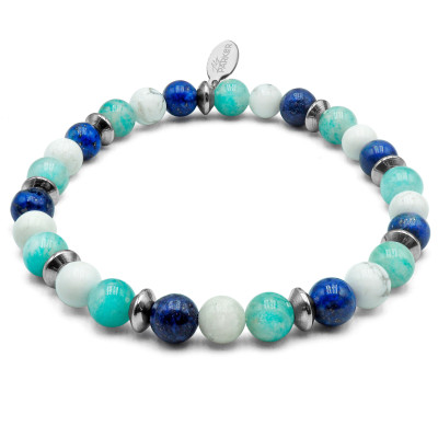 "Renouveau Capillaire" - Howlite Blanche, Amazonite &...
