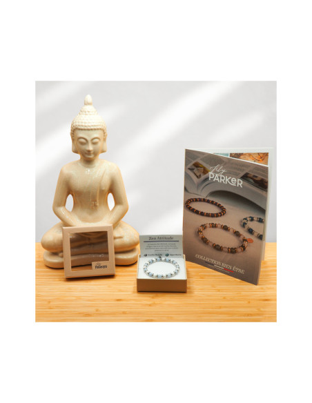 "Zen Attitude" - Aigue Marine & Howlite Blanche