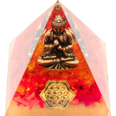 Pyramide Orgonite "Coralya" - 6x6cm 2