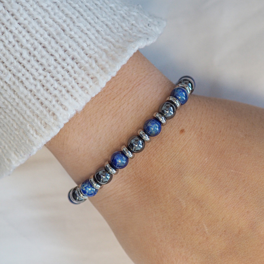 "Bye Bye Blues" - Hématite & Lapis...