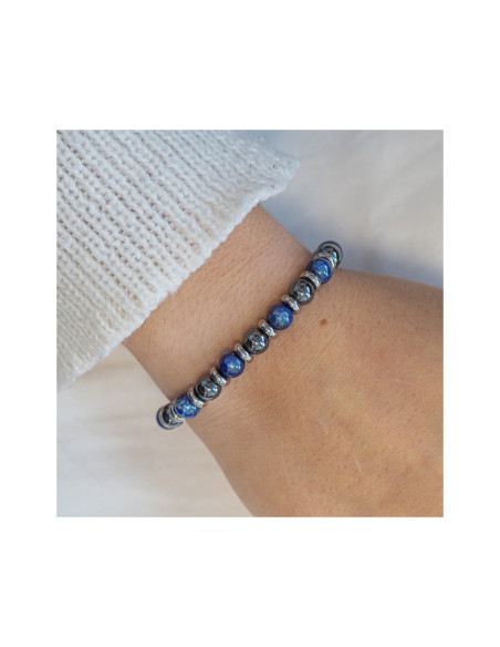 "Bye Bye Blues" - Hématite & Lapis Lazuli