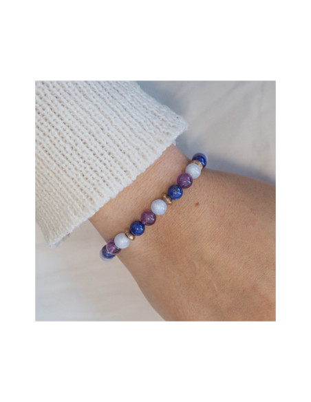 "Calme Intérieur" - Calédoine bleue, Lapis Lazuli & Améthyste
