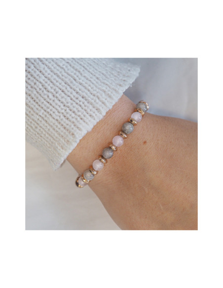 "Libre comme l'Air" - Labradorite & Quartz Rose