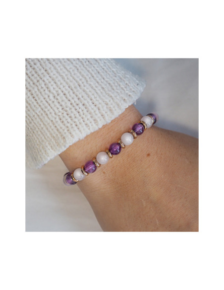 "Bonne Nuit" - Améthyste & Quartz Rose