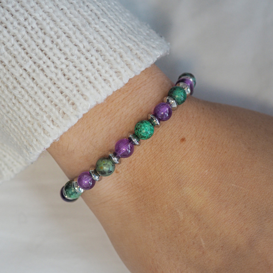 "Relax Max" - Améthyste & Turquoise