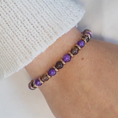 "Libéré, Délivré" - Améthyste & Quartz Fumé 2