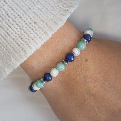 "Renouveau Capillaire" - Howlite Blanche, Amazonite &... 2