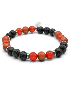 "Chaud devant" - Cornaline - Jaspe Rouge - Pierre de lave