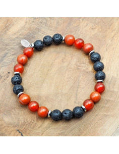 "Chaud devant" - Cornaline - Jaspe Rouge - Pierre de lave 2