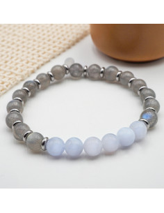 "Paix Intérieure" - Labradorite - calcédoine bleue 2