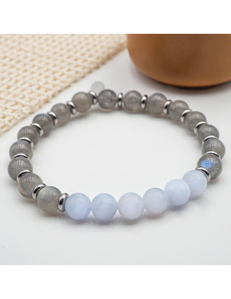 "Paix Intérieure" - Labradorite - calcédoine bleue