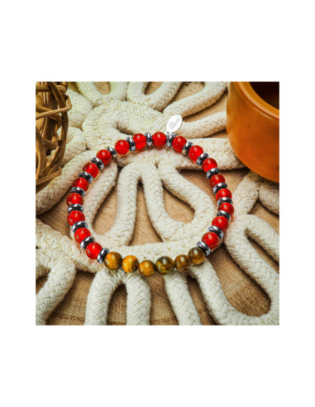 "Force Intérieure" - Oeil de tigre & Cornaline