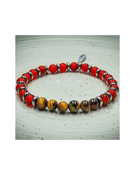 "Force Intérieure" - Oeil de tigre & Cornaline