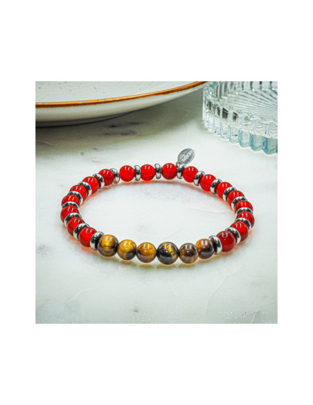 "Force Intérieure" - Oeil de tigre & Cornaline