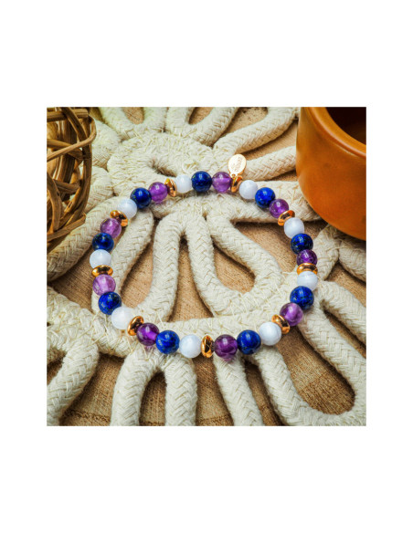 "Calme Intérieur" - Calédoine bleue, Lapis Lazuli & Améthyste