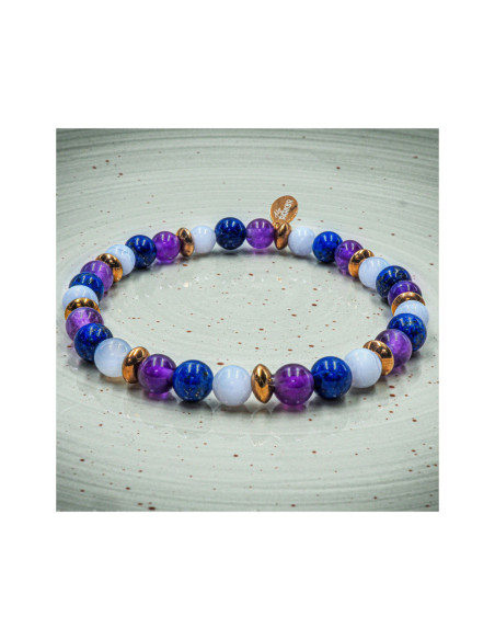 "Calme Intérieur" - Calédoine bleue, Lapis Lazuli & Améthyste