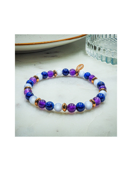 "Calme Intérieur" - Calédoine bleue, Lapis Lazuli & Améthyste