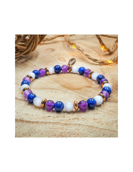 "Calme Intérieur" - Calédoine bleue, Lapis Lazuli & Améthyste