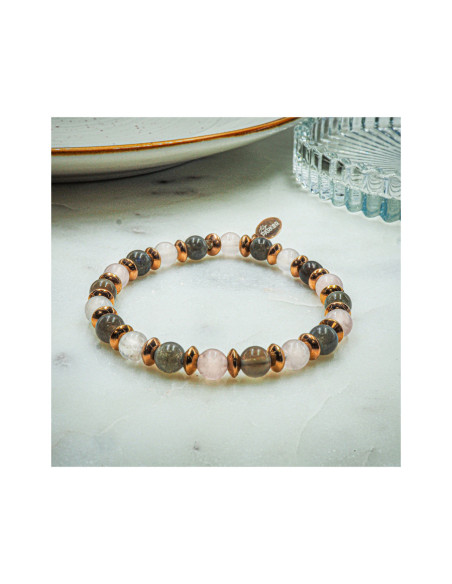 "Libre comme l'Air" - Labradorite & Quartz Rose