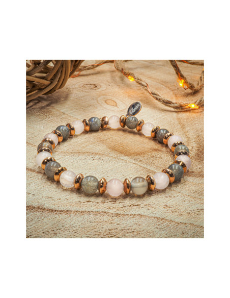 "Libre comme l'Air" - Labradorite & Quartz Rose